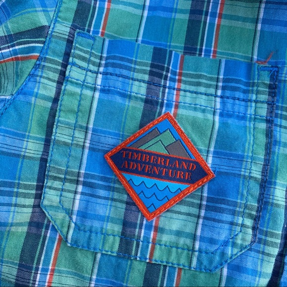 Boys Blue Plaid 100% Cotton Button Up Shirt | 24 Mo - Picture 5 of 9